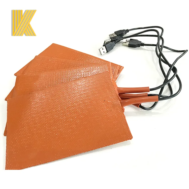 12v industrial Heating Element electric usb flexible custom silicone heat pad