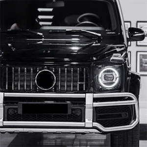 <span class=keywords><strong>Mercedes</strong></span> G Class กันชนหน้าทำจากเหล็กสแตนเลสสำหรับ <span class=keywords><strong>G63</strong></span> W464พร้อมตัวป้องกันสีเงินสีดำอัพเกรดได้2019-2024 - Product Image 4