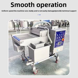 Machines de fabrication de boulettes de <span class=keywords><strong>viande</strong></span> entièrement automatiques Tour de pommes de terre aubergine à racine de lotus enrobant la ligne de friture de son de <span class=keywords><strong>viande</strong></span> croustillante - Product Image 4