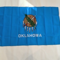 Drapeau de l'Oklahoma brodé en Oxford 210D, 3x5 pieds, durable, pour l'extérieur, bannière de l'État américain, broderie de haute qualité pour les événements et les écoles
