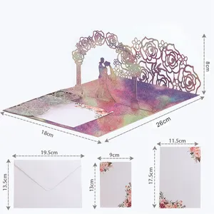 Special Paper For Invitation Card Custom Pattern Tie-dye Paper Invitation Card Printer Custom Wedding Greeting Card