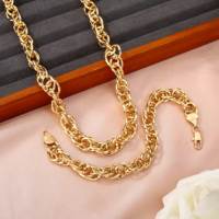 Vente en gros de bijoux brésiliens indiens en plaqué laminé or 14 ct 18 ct 22 ct original Oro 10 ct Ensemble de colliers et bracelets de mariée pour femmes