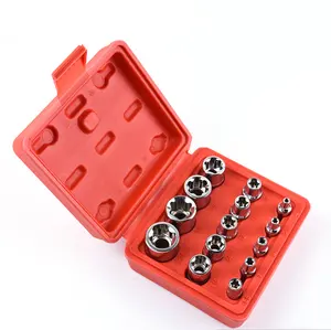 14 Cái 1/2 "3/8" 1/4 "Bộ Dụng Cụ Cầm Tay Sửa Chữa E4 E24 Bộ Ổ Cắm Bit Nữ <span class=keywords><strong>Torx</strong></span> Star - Product Image 2