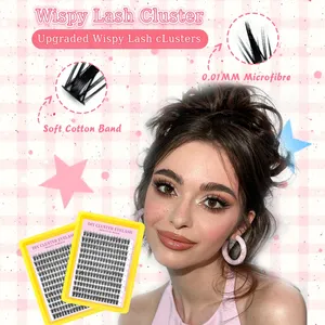 192 Rows Cluster <b>Lashes</b> Faux <b>Mink</b> Eyelashes Cluster Natural Eyelash Extension 3D Russia Strip Individual Eyelashes Cluster - Product Image 4