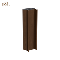Système de balustrade en aluminium 6063 anodisé à finition grain de bois, sur mesure, avec services de pliage et de découpe, vente en gros