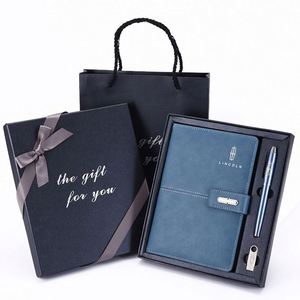 Wholesale Corporate Leather Notebook Gift Set With Pen Customizable Luxury Business Stationery Item Note Book A5 <b>Journal</b> Diary - Product Image 3