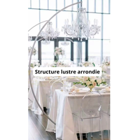 Lustre de mariage en cristal et fer forgé, décoration de scène, matériau épaissi, décoration suspendue, guide de route de mariage, support en arc