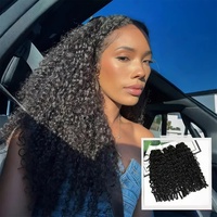 Extensions de cheveux humains bouclés birmanes au crochet, nœuds miracle, plumes au crochet, mèches de cheveux humains invisibles, extensions de cheveux au crochet invisibles