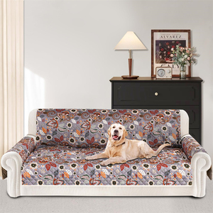 Protector de <span class=keywords><strong>Sofá</strong></span> Floral de 3 Plazas, Antideslizante, Resistente a los Arañazos, Lavable, Funda para Muebles de Sala de Estar, Duradero - Product Image 4