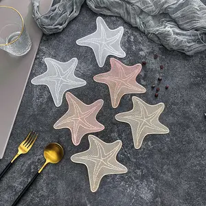Ychon Small starfish cup mat anti-scald heat insulation dust-proof house hold small Bowl mat Cup decoration mat