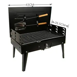 Multifunctionele Outdoor Draagbare Houtskoolgrill Vouwoven Barbecue Oven Voor Camping Picknick