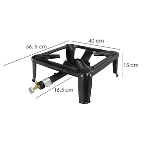 Fornello a Gas 4 Fuochi 40x40 cm. Potenza 7.000 Watt. - Product Image 2
