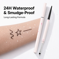 Crayon pour les yeux avec pinceau de mélange coudé, pour un look ailé sans effort, pointe de précision et pinceau doux pour une définition parfaite des yeux