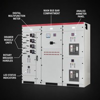 Caja de Distribución de Bajo Voltaje (400V) Personalizable con Interruptor Extraíble, 30kA 1600A 5000A, Barra Colectora Principal, IP42, PC MCC, Industrial y Comercial