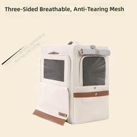Sac à dos de transport pour chat et chien Petseek Oxford Extra Large, respirant, avec roulettes, pour utilisation en voiture