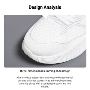 <span class=keywords><strong>Scarpe</strong></span> Sportive Unisex per Coppie, Tomaia in Tessuto Traspirante, Suola in PVC, Design con Suola Spessa, per Corsa e Tempo Libero, Primavera-Estate, Bianche, da Donna - Product Image 2