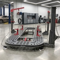 Système de redressage de châssis automobile robuste avec tour de traction 15T pour atelier de réparation de carrosserie