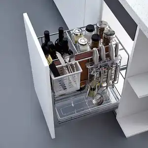 Nisko проволочная корзина кухонный шкаф выдвижной железный ящик для хранения кухонный ящик раздвижная корзина шкаф мебель