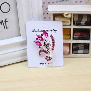 Fashion Brooches Flower Shape Zinc Alloy Rhinestone Women's <b>Gift</b> Jewelry Made In China - Product Image 3