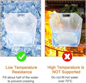 Conteneur de réservoir d'eau pliable clair transporteur en plastique réservoir d'eau Portable léger gain de place <span class=keywords><strong>sac</strong></span> d'eau pliant extérieur - Product Image 3