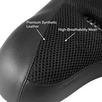 Selle de vélo durable en PU + acier laminé alvéolé, coussin super doux avec fonction chauffante pour VTT, route, triathlon et course cycliste