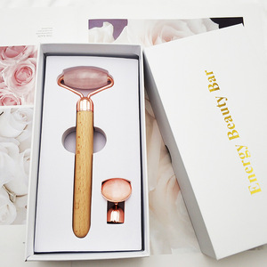 ลูกกลิ้งหยกคริสตัลธรรมชาติแบบ4-in-1อุปกรณ์ความงามสำหรับยกระดับและนวดหน้า V - Product Image 2