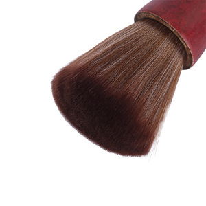 Cepillo para peinar el cabello con mango de madera, cerdas suaves, forma de paleta, para uso en salón de belleza y barbería, color rojo - Product Image 3