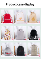 Sacs en mousseline de coton personnalisés avec cordon de serrage, vente en gros, pour bijoux, sachets d'herbes, cadeaux de mariage, emballages cadeaux