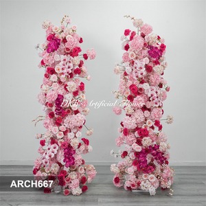 DKB Wholesale Artificial Silk <b>Flower</b> Arrangements Wedding <b>Flower</b> Arch Pink Artificial <b>Flower</b> Arch for Wedding Decor - Product Image 3