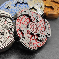 LuxeRoll Roda Dadu Putar DND, Dadu Logam 7 in 1, Dadu Mekanik Vintage untuk Permainan Meja Dungeons & Dragons