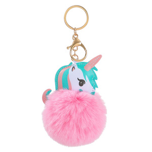 Vente en gros <span class=keywords><strong>Porte</strong></span>-clés <span class=keywords><strong>licorne</strong></span> mignon <span class=keywords><strong>Pompon</strong></span> boule de fourrure <span class=keywords><strong>Porte</strong></span>-clés en peluche Pendentif voiture créatif <span class=keywords><strong>Porte</strong></span>-clés accessoires Pendentif cheval en peluche Cadeau - Product Image 6