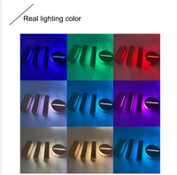 Support de veilleuse en cristal acrylique USB à intensité variable Base lumineuse ovale en bois à piles Lumières colorées Fente intérieure Produit