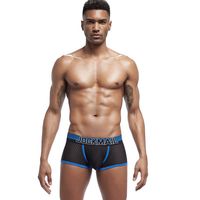 Haut de gamme qualité sport maille tissu respirant séchage rapide fitness shorts bouches d'aération déodorant boxeurs slips sous-vêtements pour homme