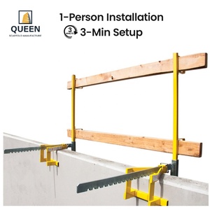 LINYIQUEEN Fall Prevention Parapet Wall <strong>Fence</strong> Guardrail <strong>Post</strong> Safety <strong>Bracket</strong> Adjustable 4 to 24 Inches Guardrail System - Product Image 2
