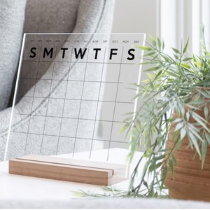 Présentoirs en acrylique transparents modernes personnalisés pour calendriers effaçables à sec et cosmétiques, imprimés en sérigraphie, d'origine américaine, vente en gros - Product Image 2