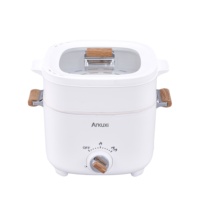 Cuisinière électrique multifonction carrée 2,5 L CB CE avec revêtement céramique antiadhésif et protection contre la cuisson à sec