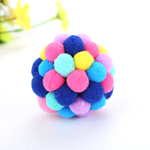 2026 New Eco-Friendly Cassimere Lightweight Indoor Entertained Exercise Interactive <b>Plush</b> Pet <b>Cat</b> Ball Toy with Bell - Product Image 5