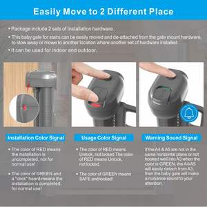 Proveedor de Productos para Bebés Prodigy con Certificación EN1930/ASTM, Barrera Extensible Extra Ancha Personalizable para la Seguridad de Bebés y Mascotas - Product Image 4