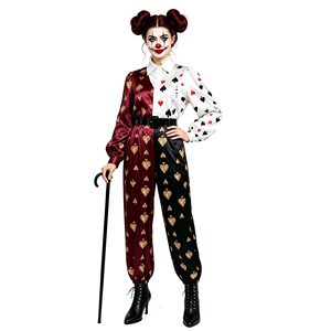 Traje de payaso oscuro para TV, mono de satén brillante con abertura, traje de <span class=keywords><strong>mago</strong></span>, atuendo para fotos, para adulto unisex, Halloween, <span class=keywords><strong>casa</strong></span> embrujada - Product Image 2