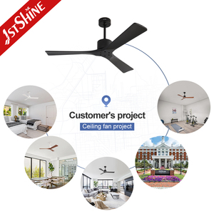 Ventilador de techo 1stshine Aspas de madera maciza 52 pulgadas Motor de CC de ahorro de energía Ventilador de techo <span class=keywords><strong>sin</strong></span> luz con control inteligente - Product Image 5