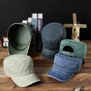 Yjl Hoge Kwaliteit Vintage Groot Gewassen Katoen Zonnescherm Ademende Golf Sport Caps Outdoor Reizen Met Platte Baseball Caps