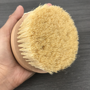 Cepillo de cuerpo seco de cerdas de Sisal vegano súper largo OEM cepillo de baño exfoliante de madera de bambú Natural para el cuidado de la piel - Product Image 4