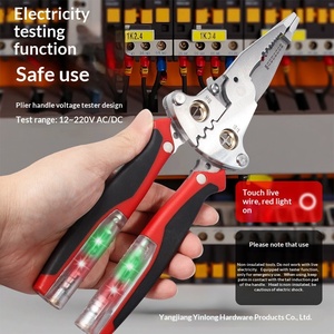 Key plate stainless steel thickened folding with measuring pen <b>wire</b> stripping pliers electrician stripping line winding special - Product Image 2