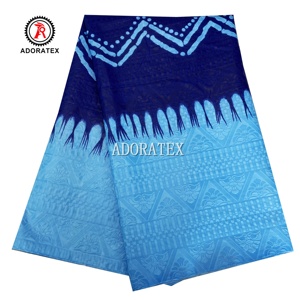 LOGO personnalisé <span class=keywords><strong>pas</strong></span> <span class=keywords><strong>cher</strong></span> impressions de cire nigériane africain Adire polyester imprimé <span class=keywords><strong>tissu</strong></span> <span class=keywords><strong>bazin</strong></span> riche avec gaufrage - Product Image 3