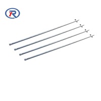 Accessoires de serre pour l'agriculture en verger, ancre anti-vent en câble d'acier galvanisé / Ancre de terre pliable double couche 0,7M 1M