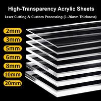 Service de coupe de film PE de feuilles acryliques givrées transparentes PMMA écologiques de dimensionnement personnalisé épaisseur 1mm-15mm taille 1250x2450
