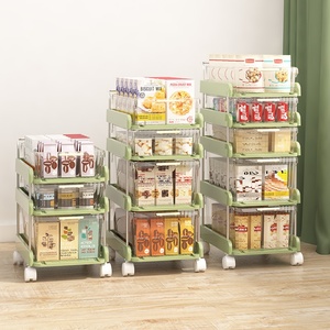 लिविंग रूम स्नैक्स पेय और घरेलू वस्तुओं के लिए चल भंडारण रैक ड्रॉअर आयोजक ट्रॉली - Product Image 3