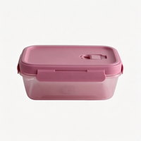 Boîte à lunch portable pour enfants, compatible micro-ondes, avec couvercle en plastique, joint d'étanchéité en silicone et trou de ventilation, pour la préparation des aliments et le stockage des légumes