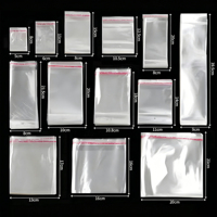 Bolsas OPP Autoadhesivas Ultra Transparentes, Bolsas de Plástico Transparente Reutilizables para Empacar Ropa, Joyería y Regalos