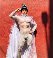 Vêtements de danseuse exotique avec plumes de créateur Combinaisons de scène avec cape 2 pièces Combinaisons de fête de carnaval pour hommes et femmes